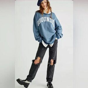 Free People We The Free Museum of Peace & Quiet Grounded Oversized Sweatshirt